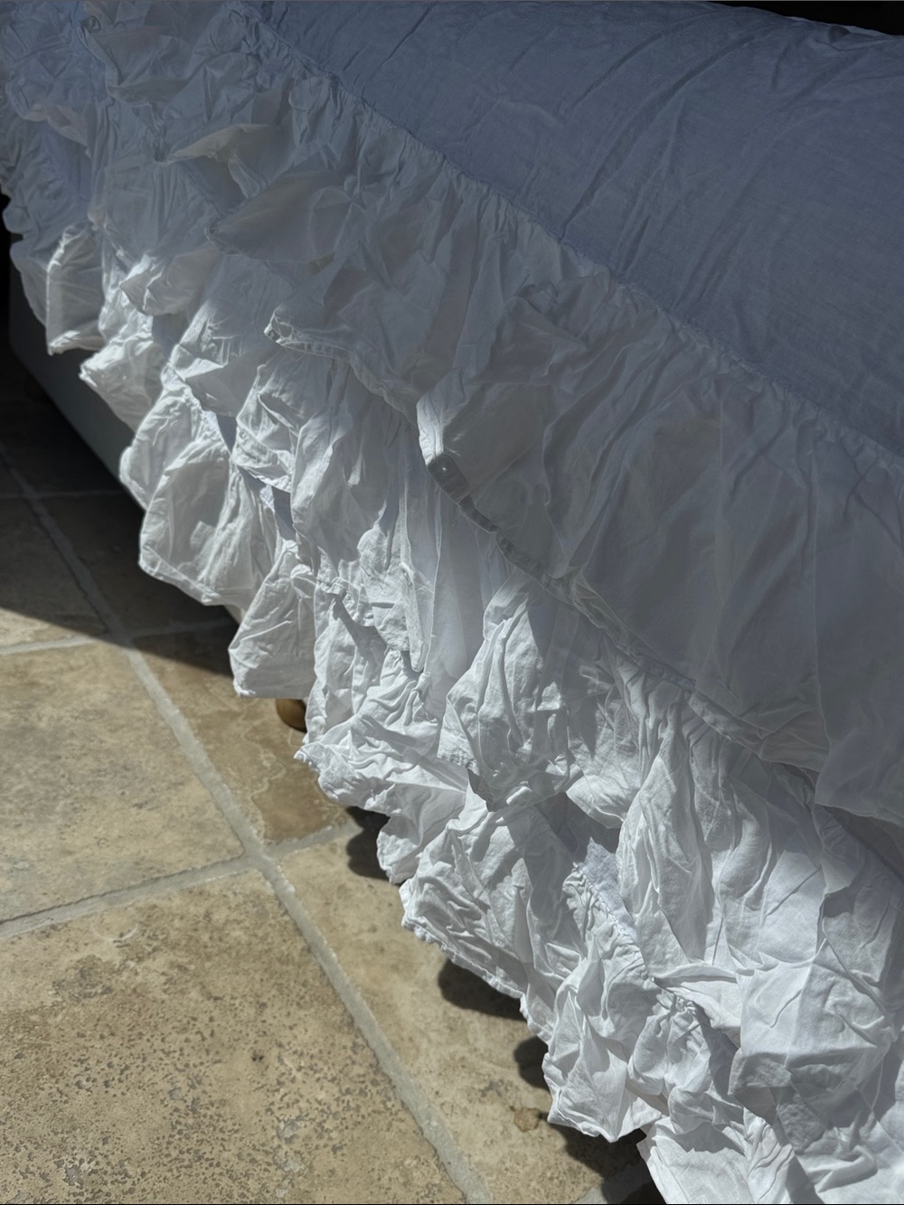 White Ruffled Bedskirt - Elegant Home Bedding